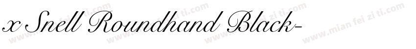 x Snell Roundhand Black字体转换